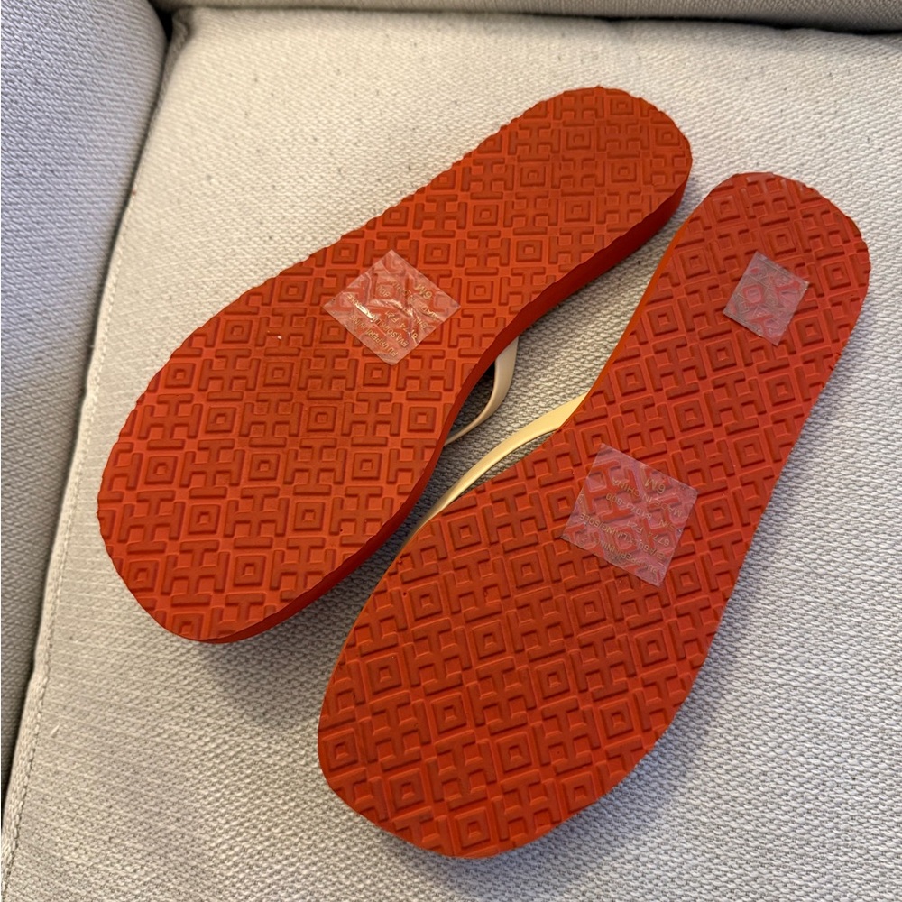 Tory Burch Red Floral Sandals - Picture 2 of 2